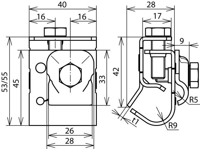 Dehn Gutter Clamp Set With Clamping Frame 16-22mm - 339067