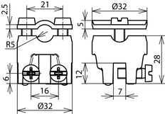 Dehn FK ZS 7.10 KBF 0.7 6 RG Collier de selle avec double taquet - 365007