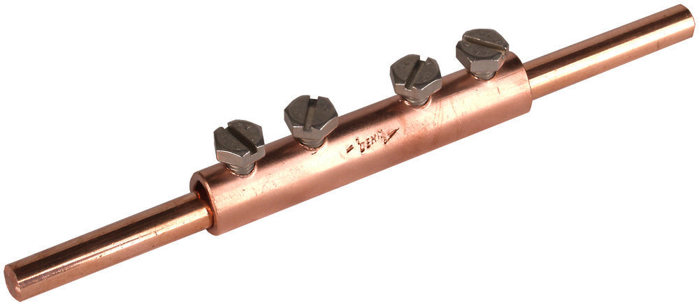 Dehn Manchon de raccordement en cuivre pour tige de 8mm avec 4 vis M6x8mm - 385207