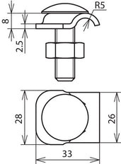 Dehn Clamping Frame Rd 6-10mm Cu With Truss Head Screw And M10 Nut - 390157
