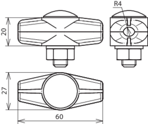 Connecteur Dehn ES ZDC avec vis à tête bombée pour RD 8MM - 309008