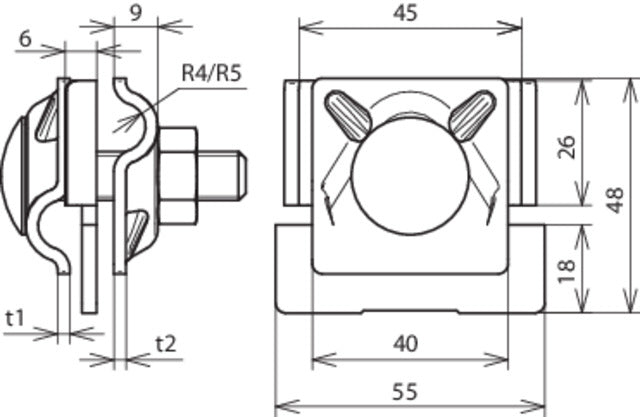 Dehn Collier de serrage en acier inoxydable pour Rd 8-10mm Gamme 0.7-10mm - 365229