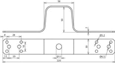 Dehn Bridging Bracket L 220mm Al - 377026 [2 pieces]