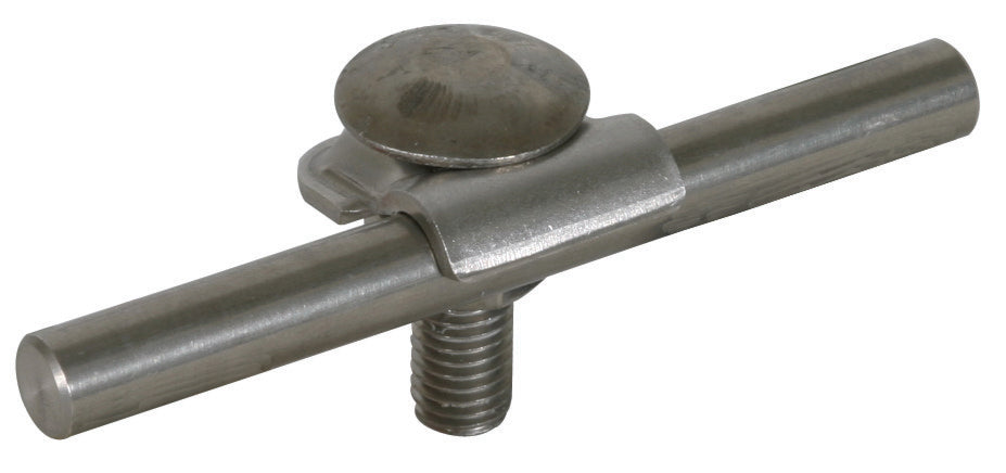 Dehn Cadre de serrage Rd 6-10mm StSt avec vis à tête bombée et écrou M10 - 390159 [2 pièces]