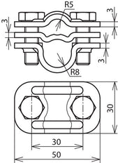 Dehn Uni Disconnecting Clamp St With Intermediate Plate - 459000