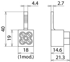 Dehn 2x16mm Pin Shaped Terminal For Through-Wiring - 900589