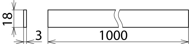 Dehn Busbar 18x3mm Cu/Sn L 1000mm Protection contre les surtensions - 919016