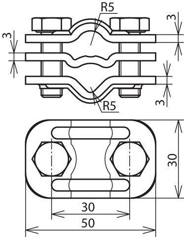 Collier de déconnexion Dehn Uni avec plaque intermédiaire - 459003
