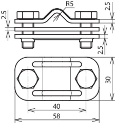 Collier de déconnexion Dehn Uni avec plaque intermédiaire - 459139