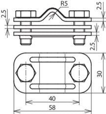 Collier de déconnexion Dehn Uni avec plaque intermédiaire - 459139