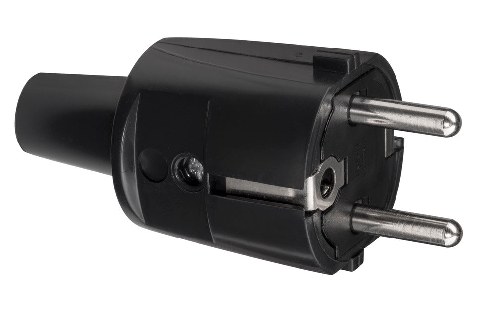 ABL Fiche PVC noire avec broche de terre 16A 250V - 1418-000 [5 pièces]