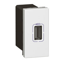 Legrand Mosaic USB Power Supply 100-230V 50/60Hz 5VDC Single Module - 572071 [10 Pieces]