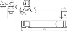 Dehn Roof Conductor Holder Flexisnap Stainless Steel Brown - 204938 [2 pieces]