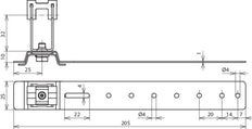 Support de conducteur de toit Dehn H 32mm Rd 8mm Al/StSt L 205mm - 206171 [2 pièces]