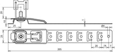 Dehn Unigrip Support de conducteur de toit en acier inoxydable 20mm - 206289