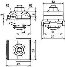 Dehn Uni Saddle Clamp For 8-10mm Conductor 4-50mm Square - 365250