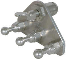 Plaque de connexion à la terre de Dehn avec 3 points de boule fixes - 728620