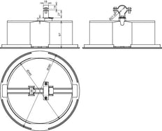 Support de condition de toit Dehn avec plaque de support et bloc de béton - 253334