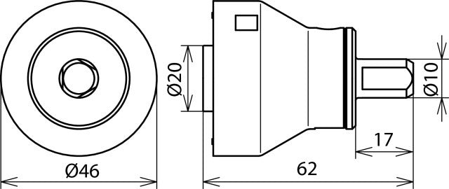 Adaptateur de support de tête HVI Dehn avec raccord à baïonnette - 597139
