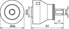 Adaptateur de support de tête HVI Dehn avec raccord à baïonnette - 597139