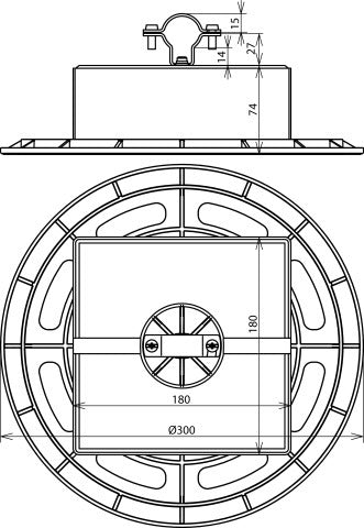 Support de condition de toit Dehn avec plaque de base et bloc de béton - 253333