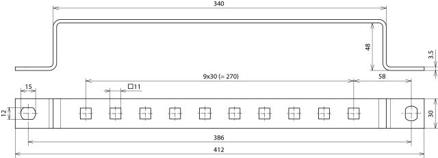 Barre de mise à la terre en acier inoxydable Dehn Liaison équipotentielle - 472339