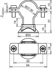 Support de conducteur StSt pour conducteur d'alimentation HVI D 27-30mm - 275249