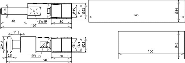 Kit de connexion Dehn pour conducteur long HVI D 23mm - 819147