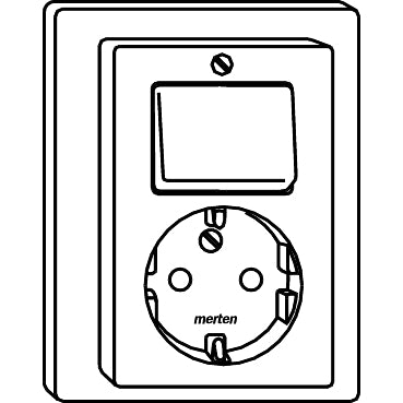 M-Smart Combinaison prise et interrupteur SCHUKO blanc polaire - 278319