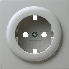 Gira S-Color Couvercle de prise gris avec circuit de fuite à la terre - 092042