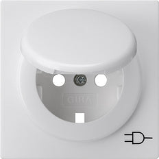 Gira S-Color Blanc pur Couvercle pour prise de courant avec mise à la terre et couvercle - 092240