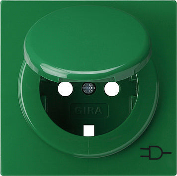 Gira S-Color Green Cover For Wall Socket With Earthed Flip Lid - 092245