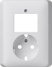 Gira Interrupteur combiné Couvercle de prise Système 55 Blanc pur mat - 092804