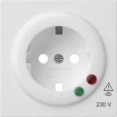 Gira S-Color White Socket Cover With Overvoltage Protection - 144140