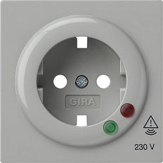 Gira S-Color Gris Couvercle de prise Schuko avec protection contre les surtensions - 144142