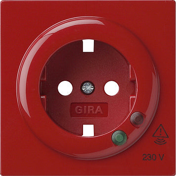 Gira S-Color Couvercle rouge pour prise avec protection contre les surtensions - 144143