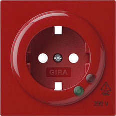 Gira S-Color Couvercle rouge pour prise avec protection contre les surtensions - 144143
