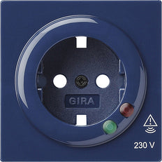 Gira S-Color Couvercle bleu pour prise avec protection contre les surtensions - 144146