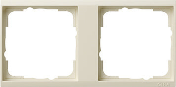 Gira Event Cadre transparent à 2 voies blanc crème - 1462721 [2 pièces]