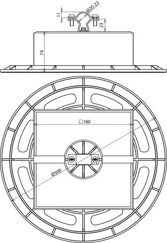 Support de conducteur de toit Dehn avec plaque de support et bloc de béton - 253229