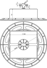 Support de conducteur de toit Dehn avec plaque de support et bloc de béton - 253229