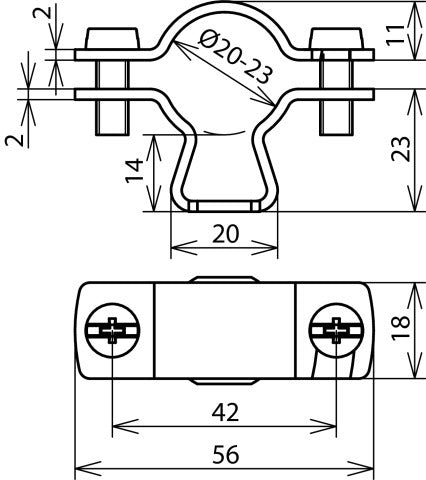 Support de conducteur Dehn pour conducteurs HVI/CUI avec fente - 275252