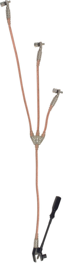 Dispositif tripolaire de mise à la terre et de court-circuit TI 25MM avec boulons M10 - VSUN6NV