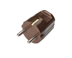 Martin Kaiser Brown Plug With Earthing Contact - 614/br [60 Pieces]