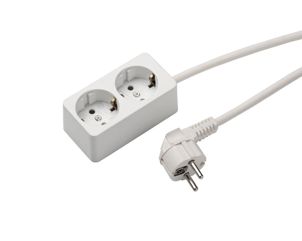 Martin Kaiser 2-Way Arctic White Socket With 1.5m Cable - 537ZL/15W/kws [10 Pieces]