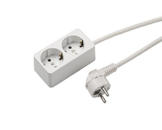 Martin Kaiser 2-Way Arctic White Socket With 1.5m Cable - 537ZL/15W/kws [10 Pieces]