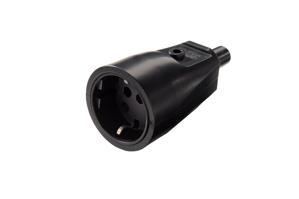 Martin Kaiser Black Mains Line Socket With Earthing Contact - 551/sw [20 Pieces]