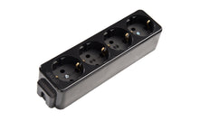 Martin Kaiser 4-Way Socket With Earthing Contact And Eyelet Black - 535/sw [25 Pieces]