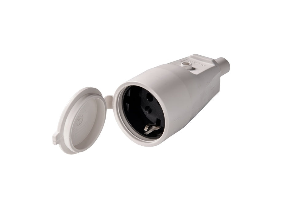 Martin Kaiser PVC Coupling Socket With Earthing Contact IP44 Grey - 552/gr [20 Pieces]