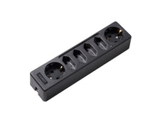 Martin Kaiser 6-Way Socket with Shutter 2xSchuko 4xEuro 2.5Amp Outlets - 1012K/sw [30 Pieces]